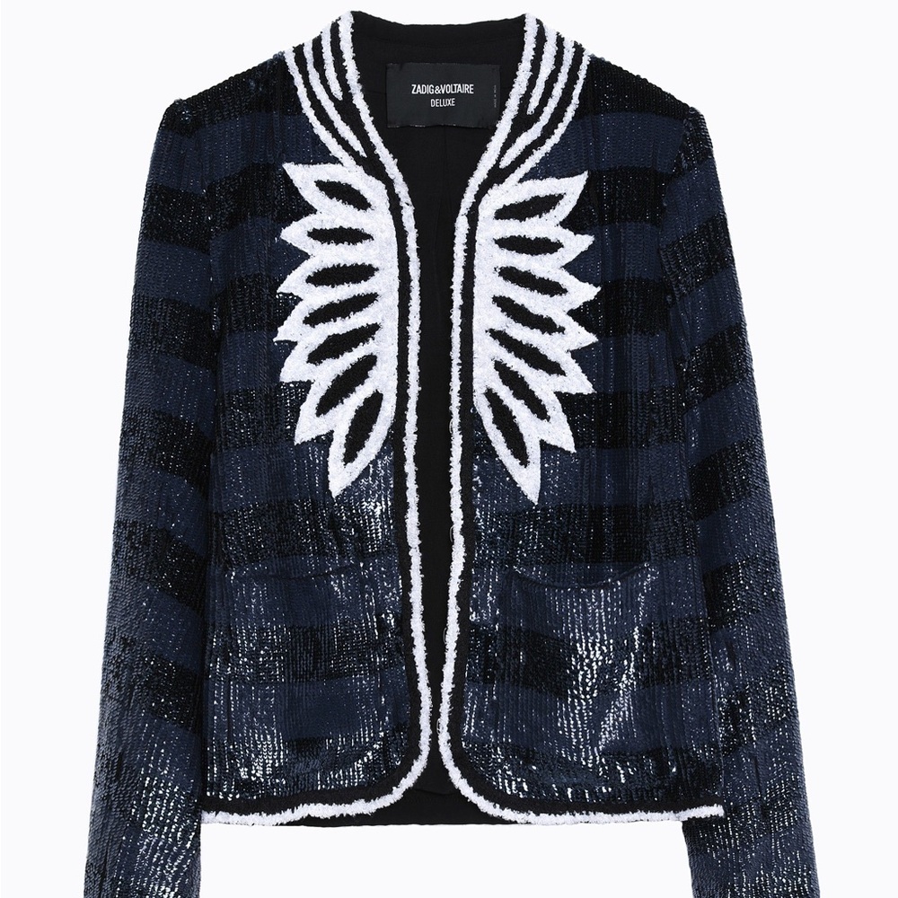 Zadig & Voltaire vijou sequin jacket - Sz S, like new.
